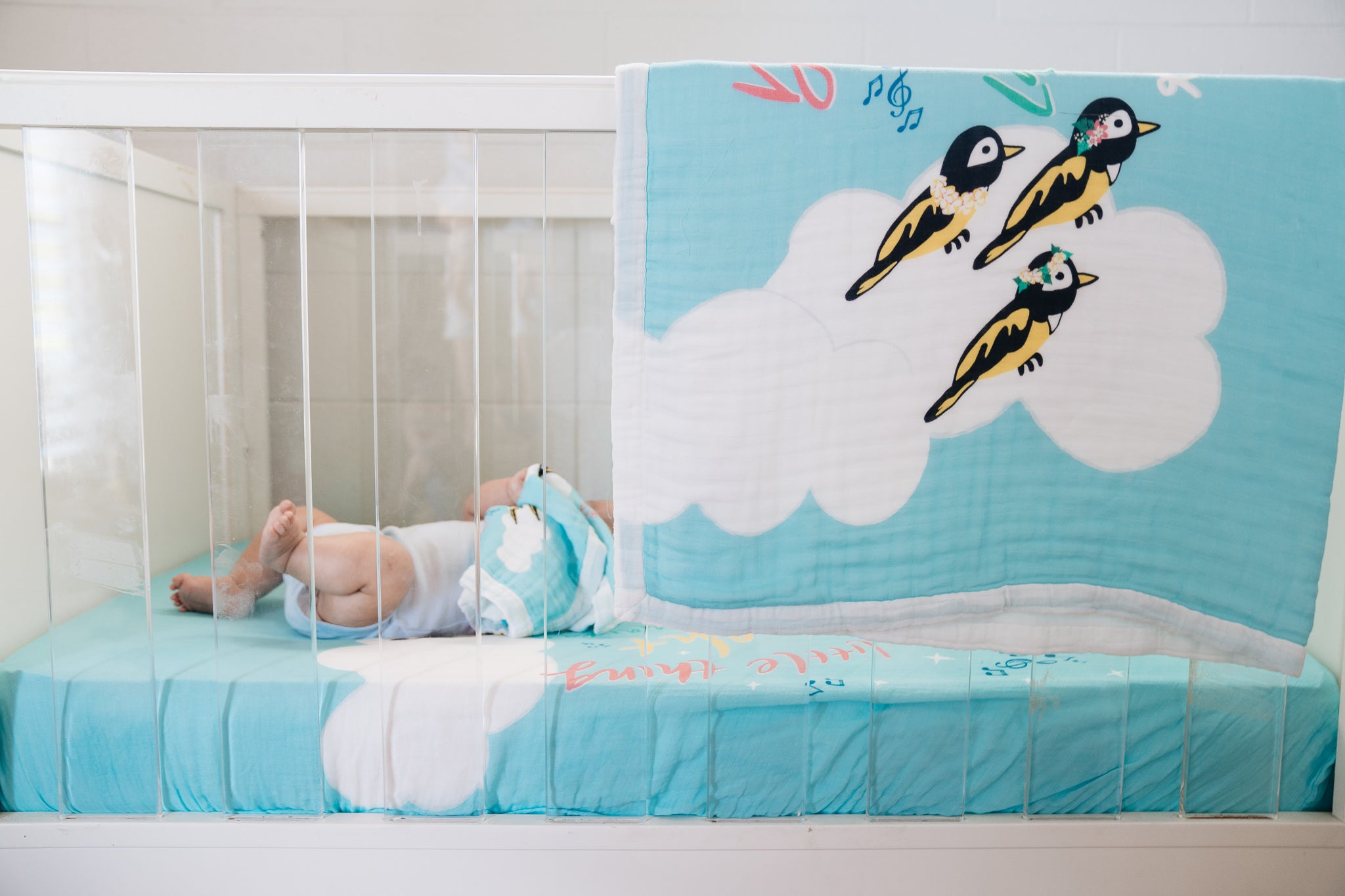 Three Little Birds Crib Sheet